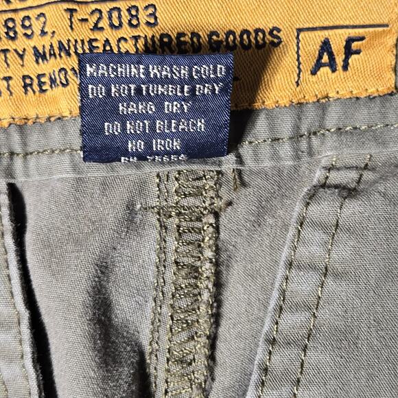 Abercrombie Paratrooper Cargo Pants Mens M Khaki Y2K Utility D Ring 35x32 Baggy - Picture 5 of 11